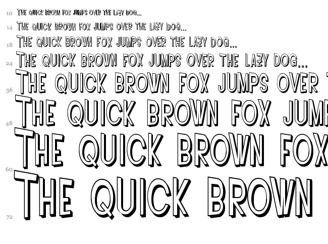 SF Intoxicated Blues font waterfall